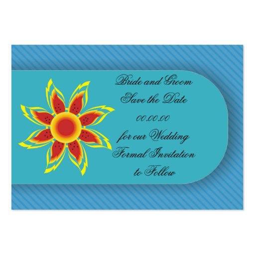 Wild Sun Affordable Save The Date Cards Business Cards (back side)