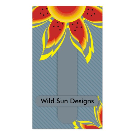 Wild Sun Designs Business Cards (front side)