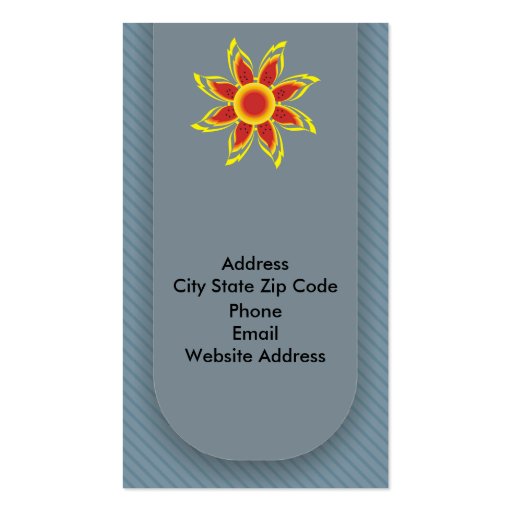 Wild Sun Designs Business Cards (back side)