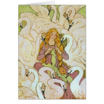 Wild Swans Art by Eleanor Abbott Card