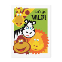 Wild Thing - Card - Birthday Invite postcards by AdoptTees Wild Thing - Card - Birthday Invite postcards