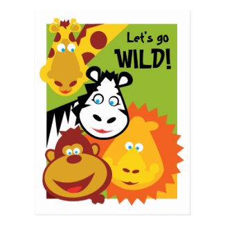Wild Thing - Card - Birthday Invite Postcards