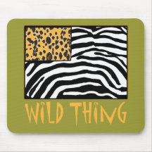 Wild Thing! Cool Animal Print design Mouse Mat