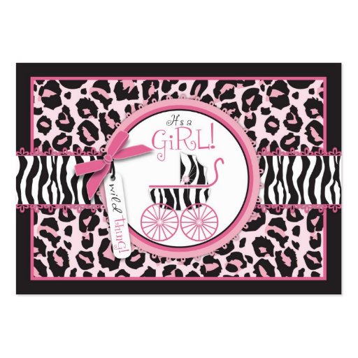 Wild Thing Gift Tag Business Card Templates (front side)