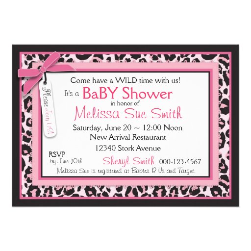 Wild Thing Invitation Card