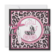 Wild Thing Invitation Square Pink B