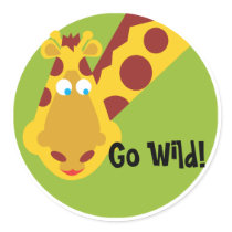 Wild Thing - Sticker - Giraffe by AdoptTees Wild Thing - Sticker - Giraffe