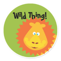 Wild Thing - Sticker - Lion by AdoptTees Wild Thing - Sticker - Lion