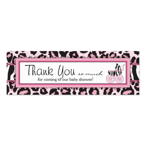 Wild Thing TY Skinny Gift Card Business Card Templates (front side)