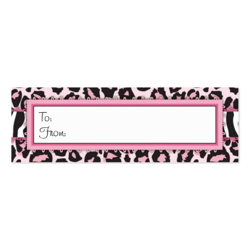 Wild Thing TY Skinny Gift Card Business Card Templates (back side)