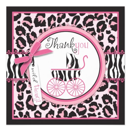 Wild Thing TY Square Personalized Invites