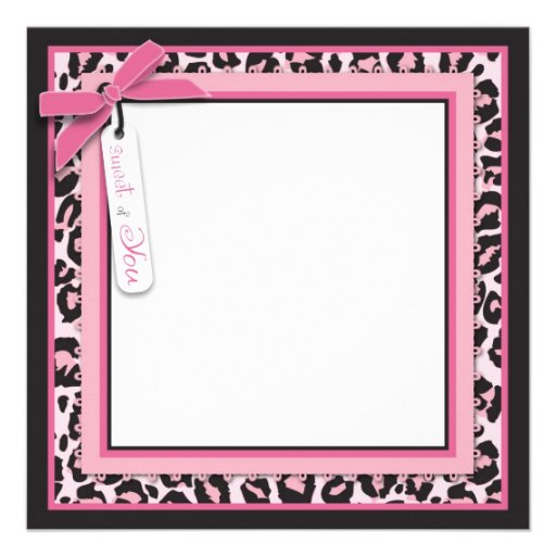 Wild Thing TY Square Personalized Invites