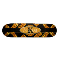 Wild Tiger Celtic Weave Monogram Custom Skateboard