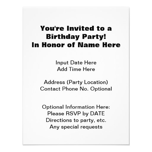 Wild Tiger in Black and White Personalized Invitation