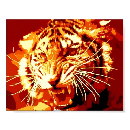 Wild Tiger Print Poster - Pop Art print