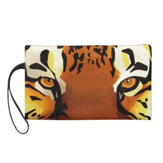 Wild Tiger Wristlet Clutches