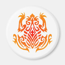 Wild Tribal Frog Tattoo Refrigerator Magnet