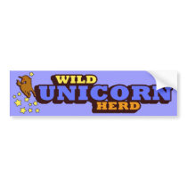 Wild Unicorn Herd bumper stickers by unicornherd Wild Unicorn Herd bumper stickers