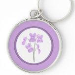 Wild Violet Watercolor Bouquet Keychain