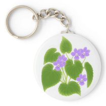 Wild Violets Keychain