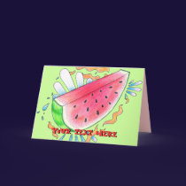 Wild Watermelon Greeting Card cards