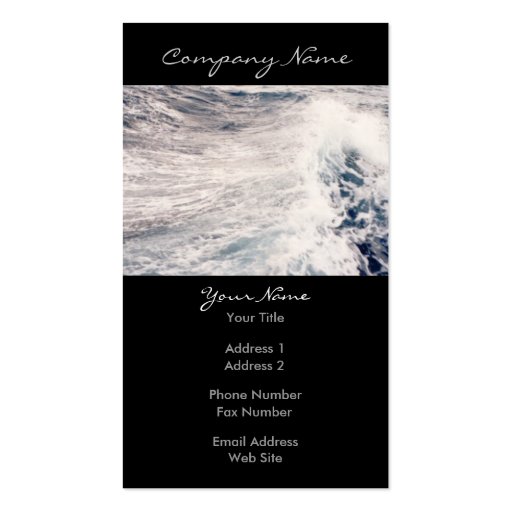 Wild Waves Photo Business Card Templates (front side)