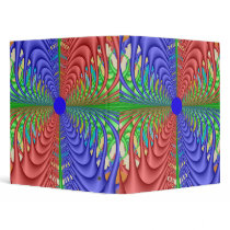 Wild Web Quad Fractal 3 Ring Binder