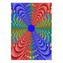 Wild Web Quad Fractal Business Cards