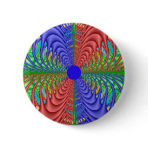 Wild Web Quad Fractal Pinback Button