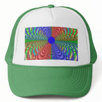 Wild Web Quad Fractal Trucker Hats