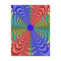 Wild Web Quad Fractal Post Cards
