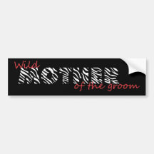 Wild Wedding Bumper Sticker
