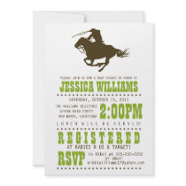 Wild West Baby Shower Custom Announcement
