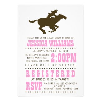 Wild West Baby Shower Invitation