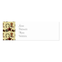 Wild West Cowboy Country Western on Burlap Print Business Card