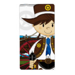 Wild West Cowboy Sheriff Sticker Label