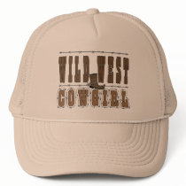 Wild West Cowgirl Boots & Spurs - Western Novelty Trucker Hat