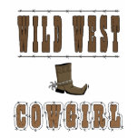 Wild West Cowgirl Boots & Spurs - Western Novelty t-shirts