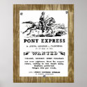 Wild West Pony Express Riders Poster Print