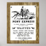 Wild West Pony Express Riders Poster Print