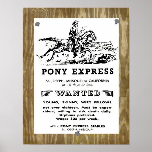 Wild West Pony Express Riders Poster Print Zazzle