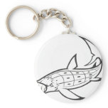 Wild Whale Shark in Black and White Key Chains