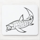 Wild Whale Shark in Black and White mousepads