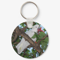 Wild White Cockatoo Parrot Keychain