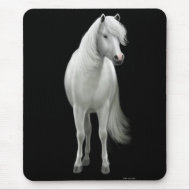 Wild White Horse Mousepad mousepad