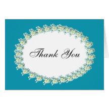 Wild White Roses thank you card