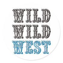 Wild Wild West! - Blue stickers by visualnewbie Wild Wild West! - Blue stickers
