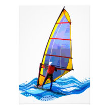 Wild Windsurfer Custom Invitations