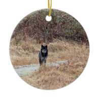 Wild Wolf Photo Christmas Ornament