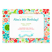 Wild World Cute Bugs Party Announcement